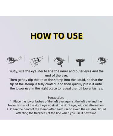 Lower Lash Stamp Silicone Eyelash Stamp Lower Eyelash Stamps Quick Eye Makeup Tool - Lower Lash Stamp with Ink Eye Makeup Tool Natural Look for Make Up Beginner (Black+Brown) - Buy Online on GoSupps.com