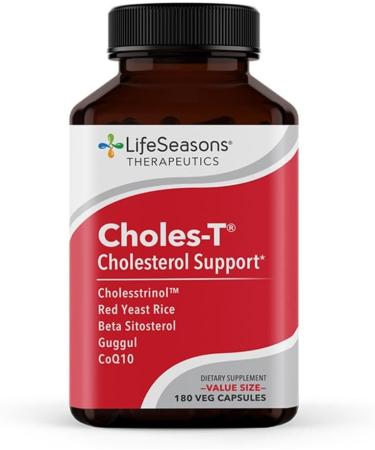 LifeSeasons - Choles-T - Natural Cholesterol Support Supplement - Aids in Heart and Liver Health - Contains Red Yeast Rice - 180 Capsules 180 Count (Pack of 1) - Buy Online on GoSupps.com