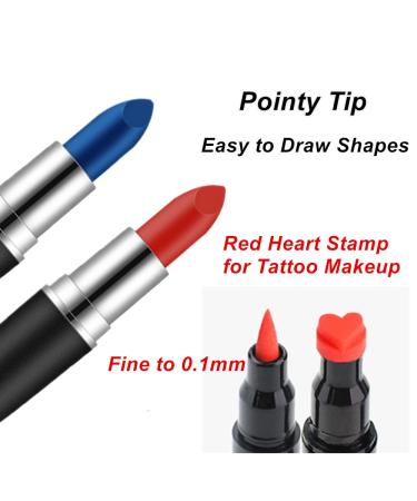 Mysense Face Paint Kit - Harley Costume & Cosplay Makeup for Women Girls & Kids | Blue & Red Blendable Sticks Liquid Eyeliner & Accessories for Halloween Parties - Buy Online on GoSupps.com