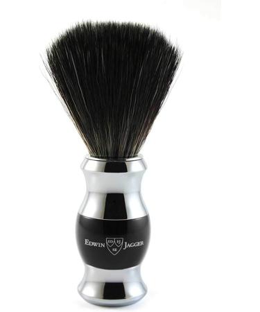 Edwin Jagger 3-Piece Safety Razor Set - Black Synthetic Brush & Chrome Stand | Premium Shaving Kit for a Smooth Finish - Buy Online on GoSupps.com