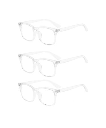Suertree blue light filter reading glasses Blue lights block computer glasses for women and men reading aid visual aid optics anterior tired hinge hinge reading glasses 3 pcs.1.00x BM572