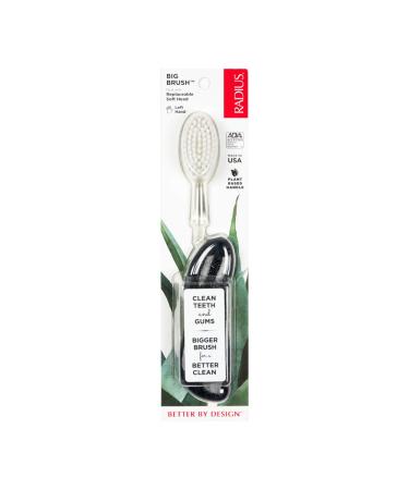 RADIUS Big Brush Soft Left Hand Black Sparkle 1 Toothbrush