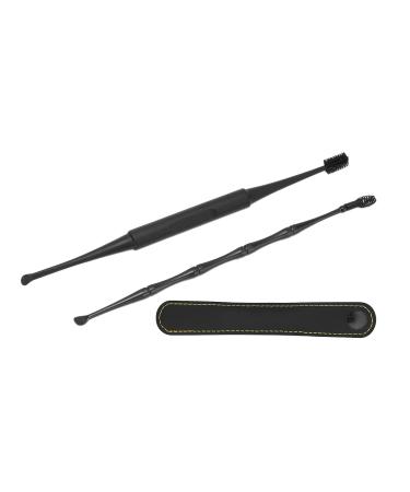 Ear Cleaner Set - 2 Pcs Metal Ear Cleaning Tools with Storage Bag and Brush - Buy Online on GoSupps.com