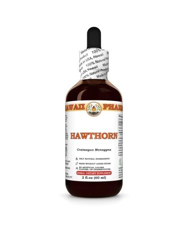Hawthorn (Crataegus Monogyna) Dry Berry Tincture Made in Hawaii All Natural Vegan Pure Liquid Extract - 2 fl.oz 2 Fl Oz (Pack of 1)