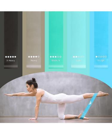 Resistance Loop Exercise Bands Set for Full Body Workout | Home Fitness & Strength Training | Yoga & Pilates Flexbands for Women & Men - Buy Online on GoSupps.com