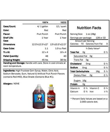 Snow Cone Syrup Fruit Punch 1L. - Buy Online on GoSupps.com