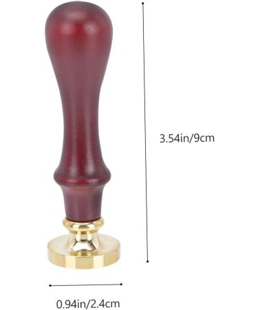 CRILSTYLEO 1pc Dispensing Plate Tool Vintage Wax Seal Stamp Handle Cosmetic Pressing Stamper Copper Copper Head 1 count (Pack of 1) Brown - Buy Online on GoSupps.com