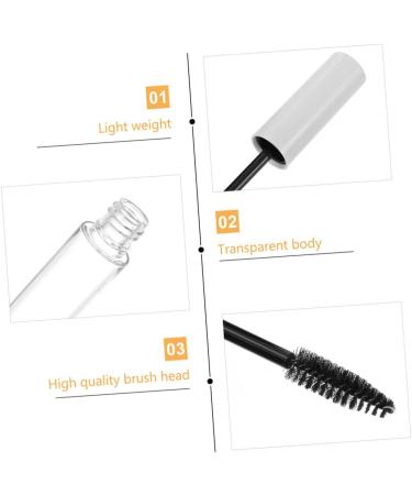 Healeved 11pcs Eyelash Tube Clear Eyelash Wand Tube Mini Mascara Tubes Empty Mascara Packaging Plastic White - Buy Online on GoSupps.com