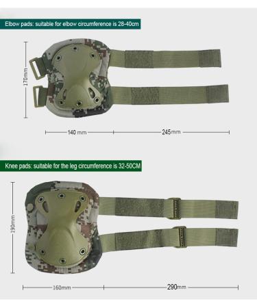 CP Camo Military Tactical Knee & Elbow Pads for Outdoor Sports - Combat, Airsoft, Paintball, Hunting | Skate Protective Gear - Buy Online on GoSupps.com