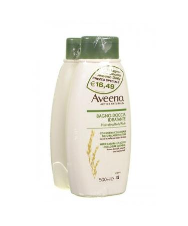 Aveeno Moisturizing shower with natural colloid oats 2 x 500 ml
