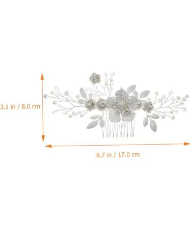 DOITOOL Flower Comb White Hair Accessories Wedding Hair Accessories for Brides White Decor French Barrette Hair Clips Rhinestone Hair Clips Elegant Bridesmaid Copper Hair up - Buy Online on GoSupps.com