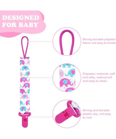 Aolso 5pcs Baby Pacifier Chain Dummy Clip Set with Plastic Clasp - Unisex Teething Toy Holders - Buy Online on GoSupps.com