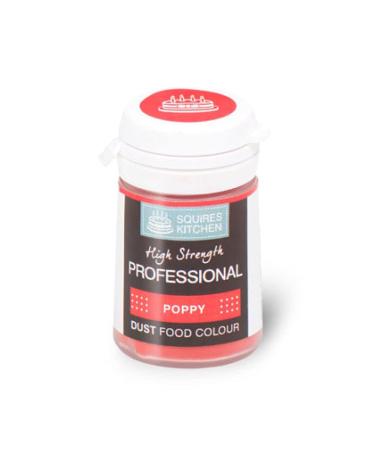 Squires Kitchen POPPY RED Cake Food Colour Colouring Edible Lustre Dust 4G