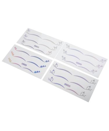 Ipetboom Ipetboom 4 Sheet Butterfly Eyeliner Sticker Holographic Double Eyelid Stickers for Halloween Temporary Eye Makeup Stickers for Party and Festival