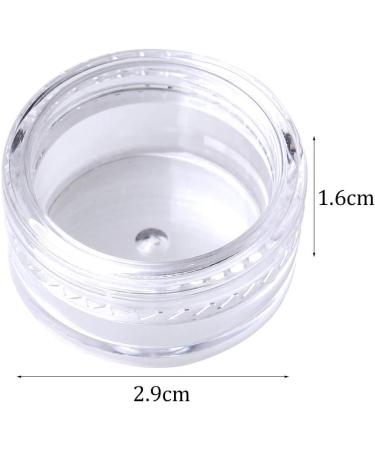 kuou 50 Pcs Empty Plastic Cosmetic Jars 5ml Sample Containers Pots Bottles with Clear Lids - Buy Online on GoSupps.com
