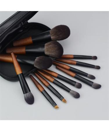 Buy Mini Portable 12 Makeup Brush Set | Loose Powder & Eyeshadow Brushes | Best Beauty Tools for Travel - Buy Online on GoSupps.com