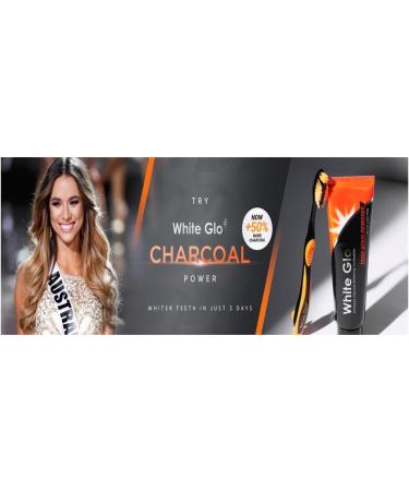 White Glo Charcoal Deep Stain Remover & Sanitral Dental Floss Travel Set | Ultimate Whitening Dental Hygiene Kit - Shop Now! - Buy Online on GoSupps.com