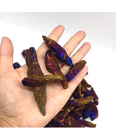 Natural Crystal Rough Natural Electroplate Colorful Aura Quartz Crystal Rough Stone for Crystal