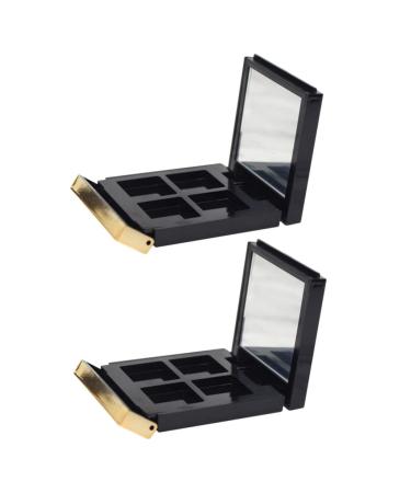 SHERCHPRY 2pcs Eye Shadow Box Mini Highlighters Magnetic Makeup Palette Makeup Eyeshadow Empty Lipstick Case Empty Blusher Containers Empty Eyeshadow Pans Makeup Case Eye Shadow Case Red Box