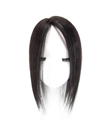 Smooth Silk Base Real Hair Topper - 30 cm Medium Brown One-Piece Crown Closure with Clips - Buy Online on GoSupps.com