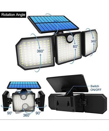 Solar Light Outdoor Solar PIR Motion Sensor Spotlight Waterproof Outdoor Adjustable Angle Lights Garden Wall Light Solar Pathway Lights (Color : A) (A) - Buy Online on GoSupps.com