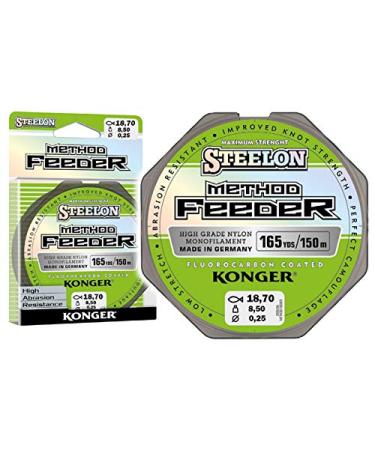 Concern fishing cord Steelon Method Feder Fluorocarbon Coated Monofile Spool 150m 0.18-0.30mm Feeder cord Feeder Method TOP!0.25mm / 8.50kg