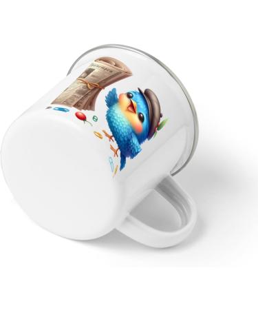 Kids Adventure Mug White Enamel Oisillon - 354 ml Perfect for Hot and Cold Drinks Robust and Fun - Buy Online on GoSupps.com