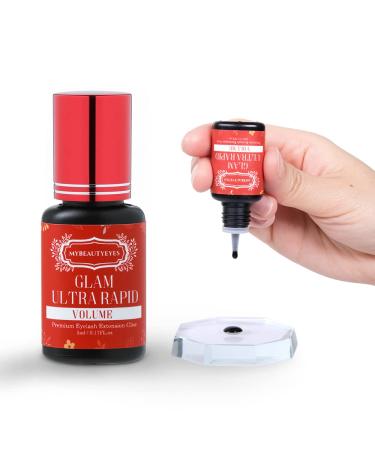 Glam Ultra Rapid Volume Eyelash Extension Glue - 1-2 Sec Drying Time, 8 Weeks Retention, Latex-Free - 5ml - Buy Online on GoSupps.com