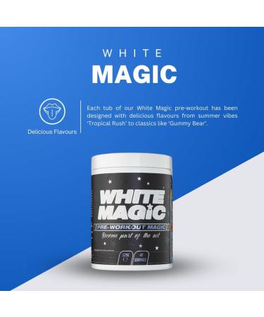 Medi-Evil Nutrition White Magic Pre-Workout Amino BCAA Powder - Yummy Gummy Bear Flavor - 520g - 40 Servings - Buy Online on GoSupps.com