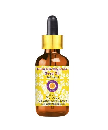 Deve Herbes Deve Herbs Opuntia Ficus-Indica Pure Prickly Pear Seed Oil with Glass Dropper 100% Natural Therapeutic Grade Infused 50ml