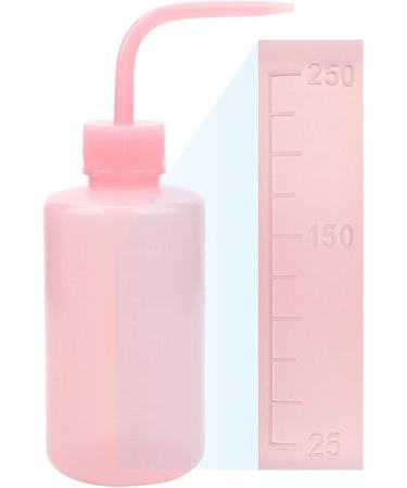 250ml Eyelash Cleaning Bottle Clear Scale Curved Nozzle Design Lightweight Leak-Proof Squeeze Bottle for Eyelash Extensions - Buy Online on GoSupps.com