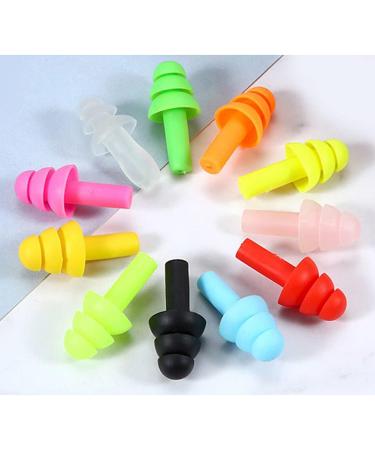 10pcs Silicone Ear Plugs - Noise Reduction & Waterproof Reusable Soundproof Earplugs in Blue | International Shipping Available - Buy Online on GoSupps.com