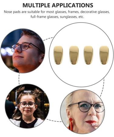 Operitacx Metal Frame Glasses Nose Pads - 4-Piece Golden Air Chamber for Comfort & Anti-Slip Support - Buy Online on GoSupps.com
