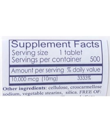 Biotin 10,000 mcg (500 Tablets) - Hair, Skin, Nails Growth Supplement - Buy Online on GoSupps.com