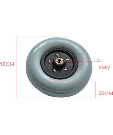 Wheelchair Front Wheel Wheelchair Wheels 8 inch Solid Tire Electric Wheelchair Accessories Wheelchair Front Small Wheel Without Pneumatic Tires/8Inch - Buy Online on GoSupps.com