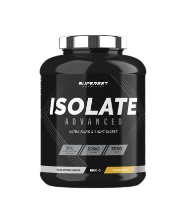 Superset Nutrition - Zero Isolate Advanced (1.8 kg) - Whey Isolate - 25 g protein per serving - 0 sugar 0 fat - Reduced lactose content - Ultra-filtered enriched with L-Glutamine - Banana Split