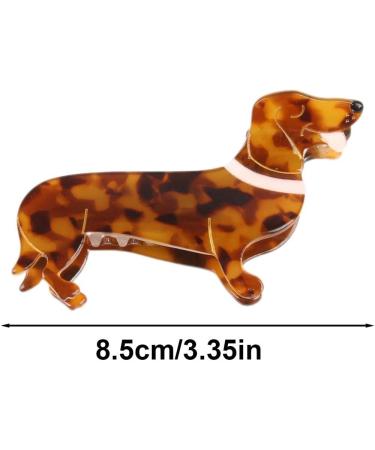 Dog Shaped Hair Clip - Small Hair Claws Dog Girl Hair Claw Funky Dachshund Personalised Hair Clip Acetate Dachshund Hair Claw Animal Hair Clips for Women Straight Curly Hair - Buy Online on GoSupps.com