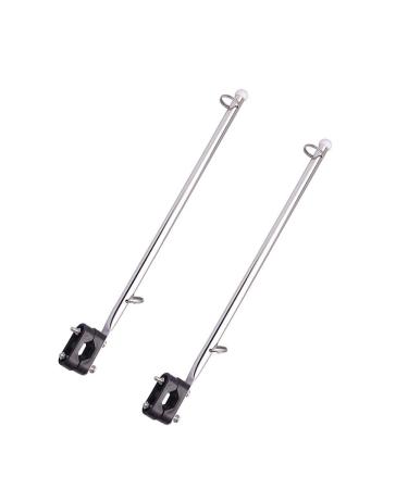 2 PCS Stainless Steel Rail Mount Boat Pulpit Staff, boat yacht marine flag pole(7/8" - 1")