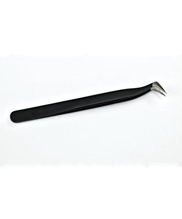 Premium tweezers black for 1:1 and 3D eyelash extension - various versions Tweezer (curved L-type volume)