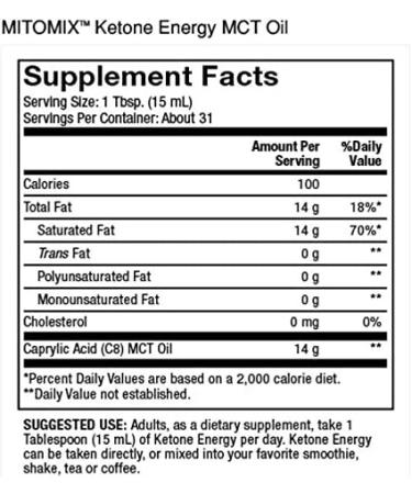 Dr. Mercola Mitomix Ketone Energy 16 fl oz - Boost Your Energy Naturally - Buy Online on GoSupps.com