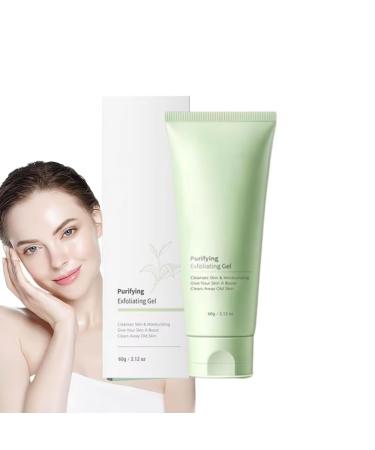 Purifying Exfoliating Gel,Exfoliating Scrub,Purifying Exfoliating Gel Moisturizing Cleanses Skin Give,Deep Cleansing Face,Exfoliant Clean,Facial Gel for Deep Pore Cleansing (60g, 1PC)