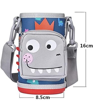 Children's Thermos Bottle Carrier - Adjustable Straps, Insulated Protection - Blue Grey - Buy Online on GoSupps.com