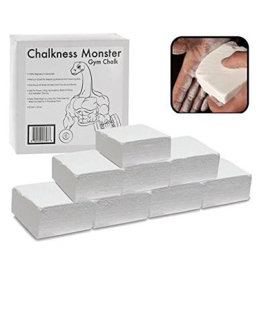 Gym Chalk Blocks - Chalkness Monster PremiumGym Chalk Blocks - Chalkness Monster Premium Sport Hand Chalk (8 x 2oz Blocks) - Easy Grip, Moisture Absorbing - Great for Power Lifting, Rock Climbing, Gymnastics, Weightlifting, Crossfit and more