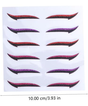 Didiseaon 24 Pairs Glitter Eyeliner Double Sided Eyelid Tape Natural Invisible Hair Accessories Sticker Woman - Buy Online on GoSupps.com