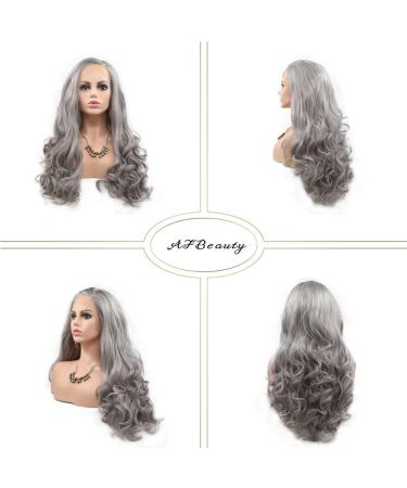Karissa Hair Silver-Gray Lace Front Wig | Synthetic Long Waves | Glueless Free Parting | Natural-Looking Heat-Resistant Fiber for Women - Buy Online on GoSupps.com