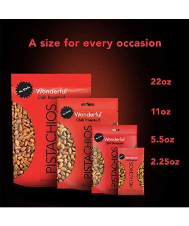 Wonderful Pistachios No Shells Chili Roasted 5.5oz | Healthy Snack  Resealable Pouch - Buy Online on GoSupps.com