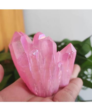 Home Decoration 100-180g Natural Angel Aura Crystal Cluster Pink Electroplating Titanium Coating Quartz Cluster Reiki Stones Crystal (Size : 160-180g) - Buy Online on GoSupps.com