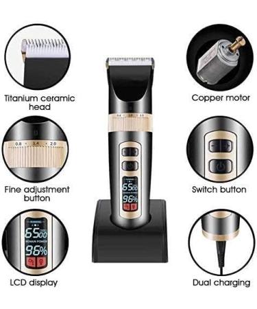 Professional Hair Clippers for Men | Cordless Rechargeable Hair Cutting Kit with LED Display - Best Men's Hair Clipper for Precision Cutting - Buy Online on GoSupps.com