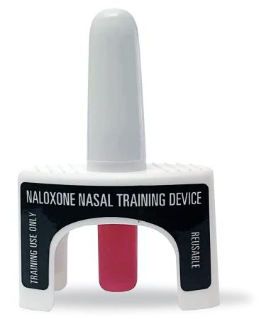 NaloxKit Nasal Training Device Sold in Packs of 4 for use in First aid Instruction of opioid Overdose. Train with an Actual Replica of naloxone Nasal Spray Contains NO Medicine