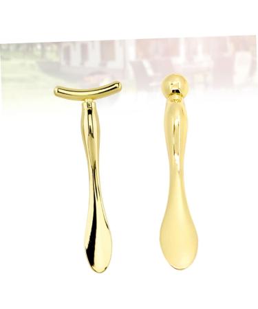 Beaupretty 2pi ces Outils De Beaut Pour Yeux Spatule Et De Massage Pour Application De Contour Des Yeux Et Massage Anti- d me Couleur Dor e - Buy Online on GoSupps.com